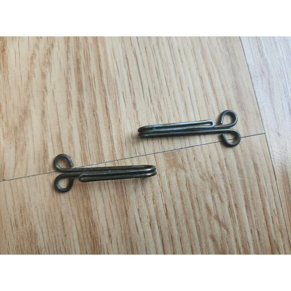 WWII US Army Trouser Suspenders Strap Hooks Brass Uniform Pants Hardware - Picture 2 of 4